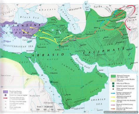 Height of the Abbasid Caliphate (c. 750—820) | Map, European map ...