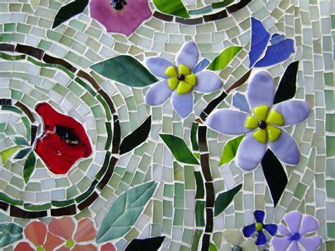 Glass Mosaic Floral Mural | Designer Glass Mosaics