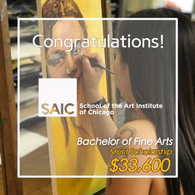 Acceptance to SAIC with $33,600 Scholarship! | Best Art Courses, Online ...