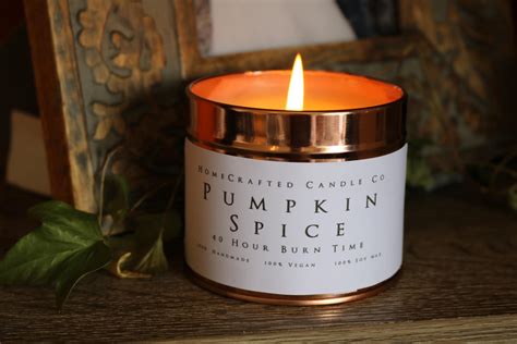 Pumpkin Spice vegan candles handmade handcrafted autumn candle | Etsy