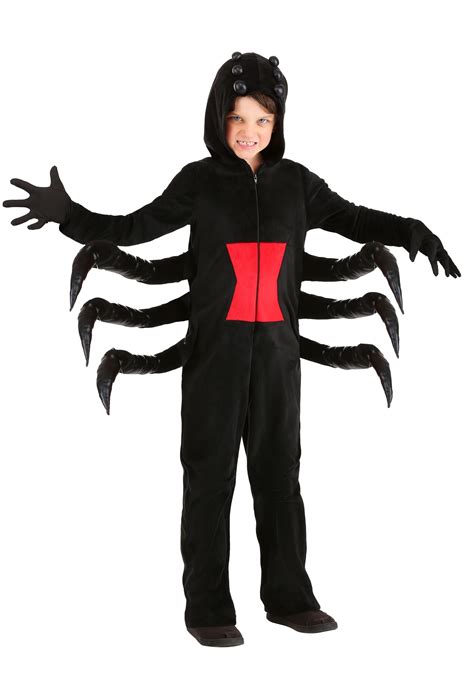 Child Cozy Black Spider Costume | Kid's Spider Halloween Costumes