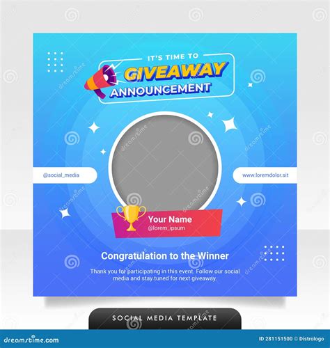 Creative Giveaway Winner Announcement Social Media Post Banner Template ...