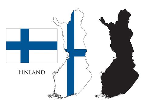 FINLAND flag and map illustration vector 21822835 Vector Art at Vecteezy