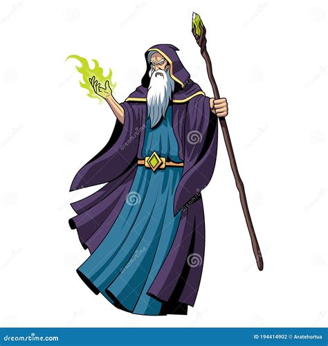 Isolated evil wizard stock vector. Illustration of vector - 194414902