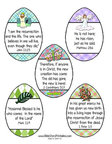 Easter Bible Verse Cards For Kids Bible Story Printables | Images and ...