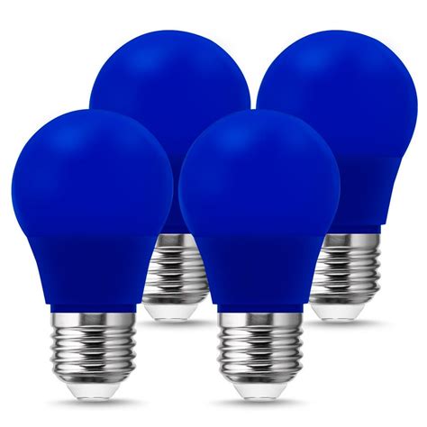 YANSUN LED Blue Light Bulbs, 20W Equivalent (3W), E26 Medium Base, A15 ...