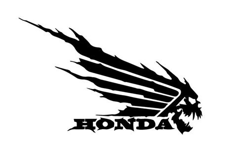 Honda Wing Skull Decal Sticker DXF File | Free Download