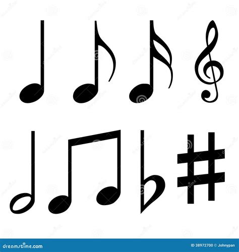 Music Notes Symbols Royalty-Free Illustration | CartoonDealer.com #38972700