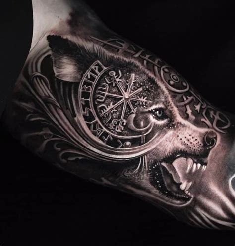 The Viking Wolf: 30+ Fenrir Tattoo Ideas | Norse tattoo, Nordic tattoo ...