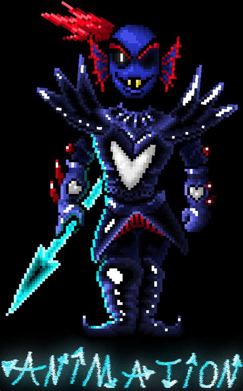 Undyne the Undying Colour Sprite by magicofgames on DeviantArt