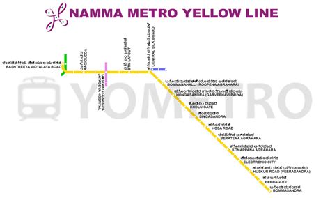 Bangalore Metro Map 2024, Stations & Metro Lines Maps - YoMetro