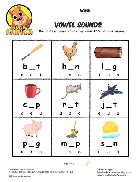 Calaméo - Vowel Sounds Phonics Worksheet