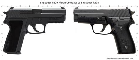 Sig Sauer P229 Nitron Compact vs Sig Sauer P228 size comparison ...