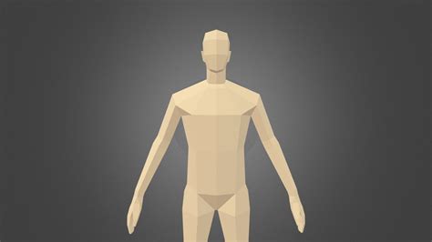 Low-Poly Male Body - Download Free 3D model by Tidominer [ddf1191 ...