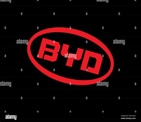 BYD Company, rotated logo, black background B Stock Photo - Alamy