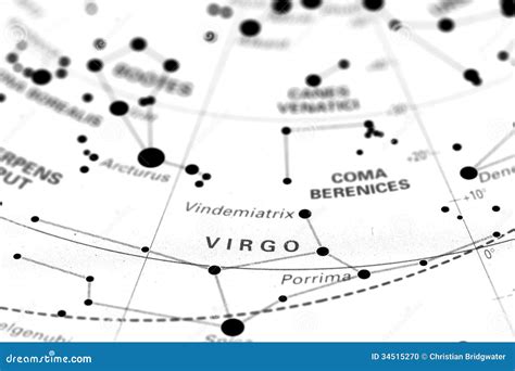 Virgo On Star Map Stock Photo - Image: 34515270