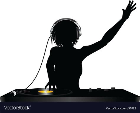 Dj silhouette Royalty Free Vector Image - VectorStock