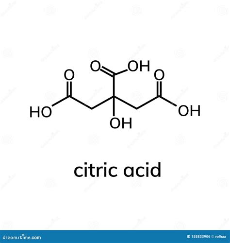 Citric Acid Molecule, Alpha Hydroxy Acid, AHA. Is Used As Additive In ...