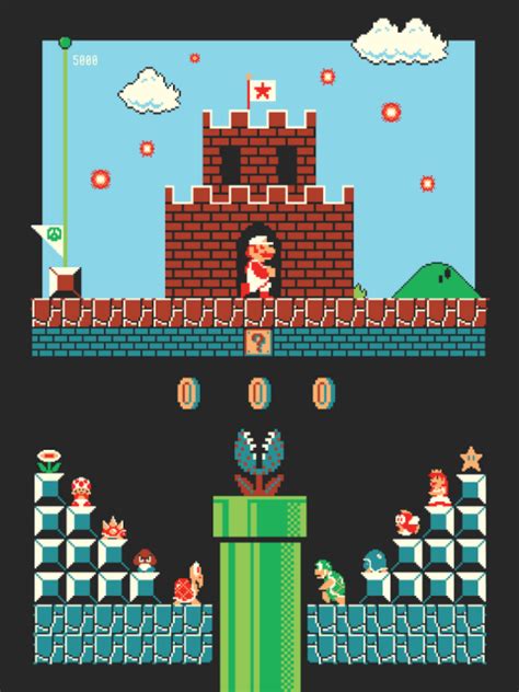 Super Mario Bros. Level One | Poster By Harlanelam