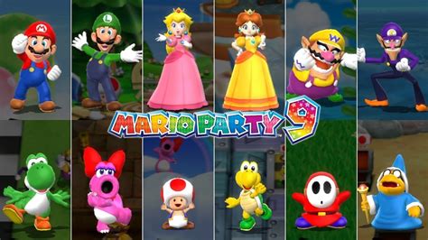 Mario Party 9 // All Characters [2nd Place] - YouTube