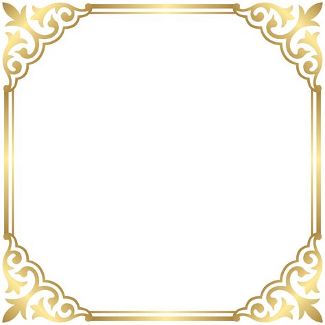 Gold Border Frame PNG Clip Art Image | Pink frames clipart, Gold ...