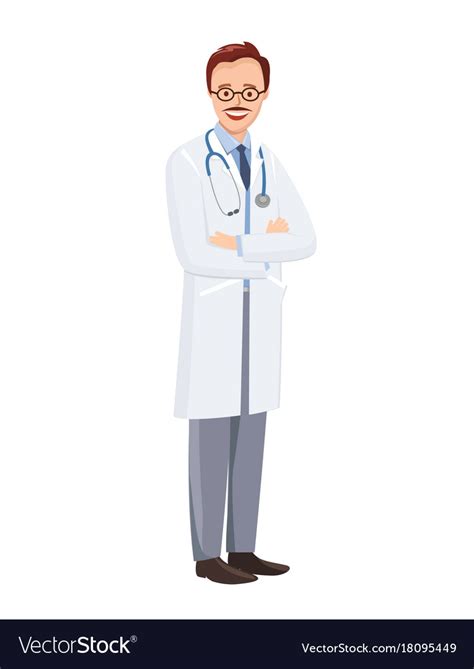 Doctor isolated on white background Royalty Free Vector