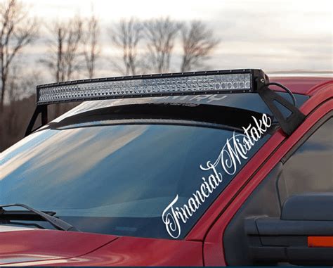 Financial Mistake Windshield Side Banner Decal Sticker | Custom Made In ...