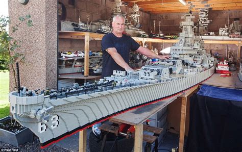 Fisherman Spent 3 Years Building Massive 24-Foot Long Lego USS Missouri ...