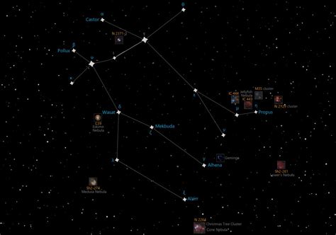 Gemini Constellation | Star Map & Facts | Go Astronomy