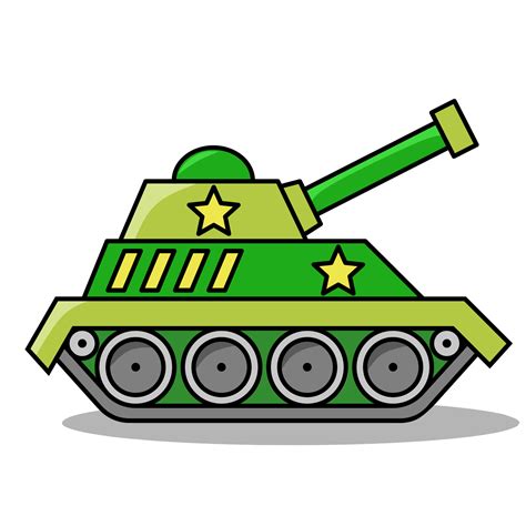 Tank vector with outline 6132801 Vector Art at Vecteezy