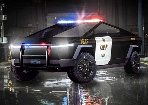 Tesla Cybertruck is turned into police vehicle by Ontario police | Electrek