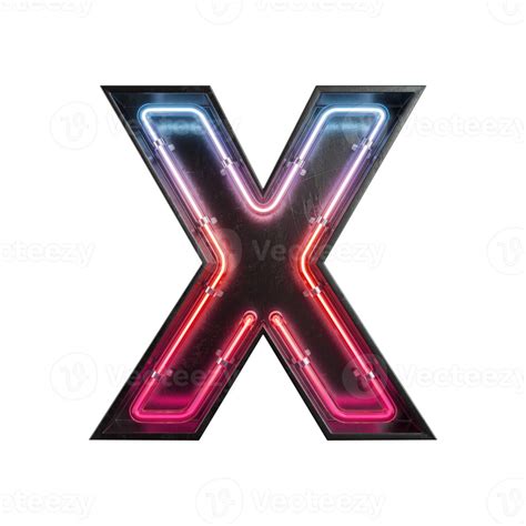 Neon Light Alphabet X 8506161 PNG