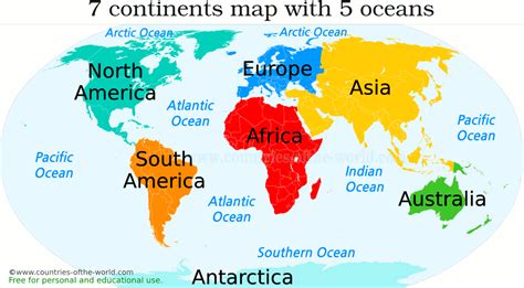 All Seven Continents On Map