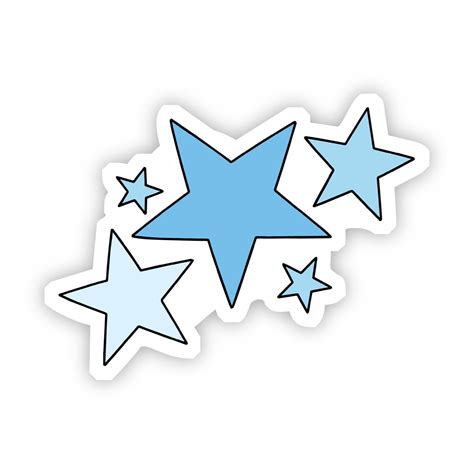 Blue Stars Aesthetic Sticker | Aesthetic stickers, Blue star, Vinyl sticker