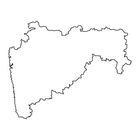 Premium Vector | Maharashtra state map administrative division of India ...