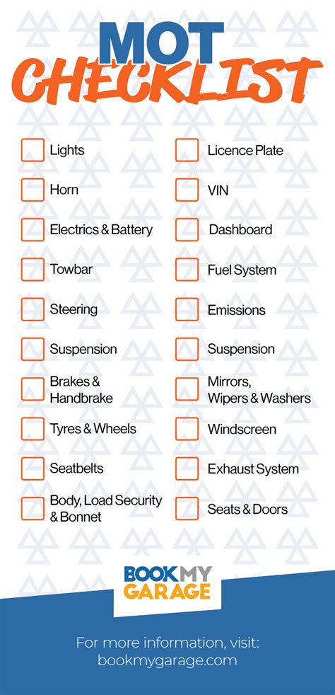 MOT Checklist: Pre-MOT Checks to Prepare for Your Test | BookMyGarage