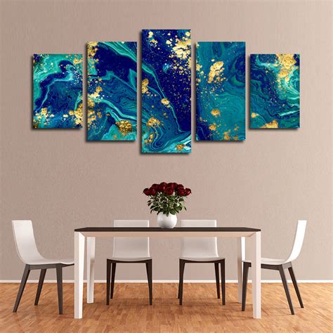 Liquid Marble Multi Panel Canvas Wall Art | ElephantStock