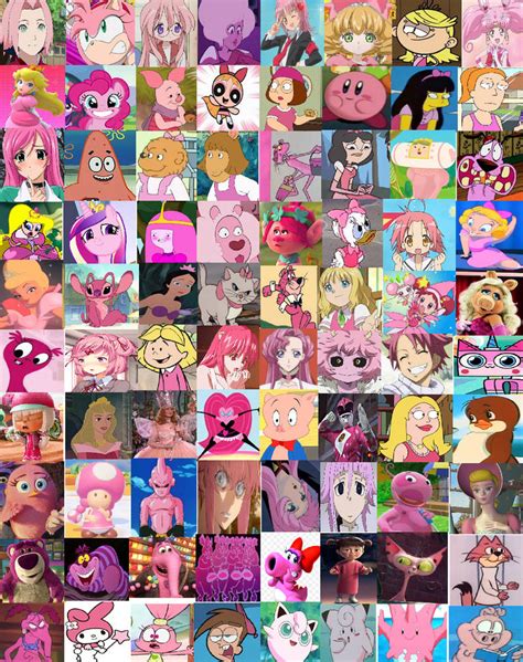 Pink Characters Collage by cmara on DeviantArt