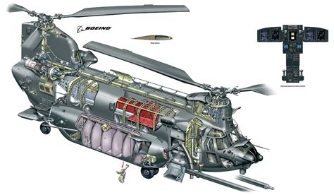 Boeing MH-47G Cutaway Drawing in High quality