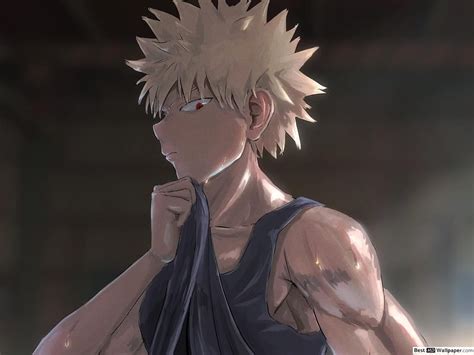 1920x1080px, 1080P Free download | Katsuki Bakugo After Workout, anime ...