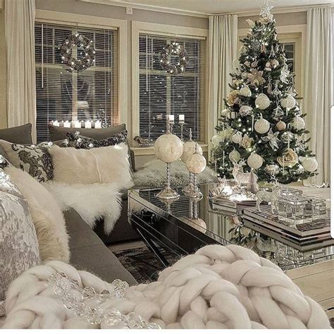 A cozy Christmas living room scene. #christmas #christmasdecorations # ...