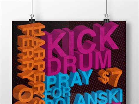 Kick Drum Gig Poster by Jason Mark Beaton on Dribbble