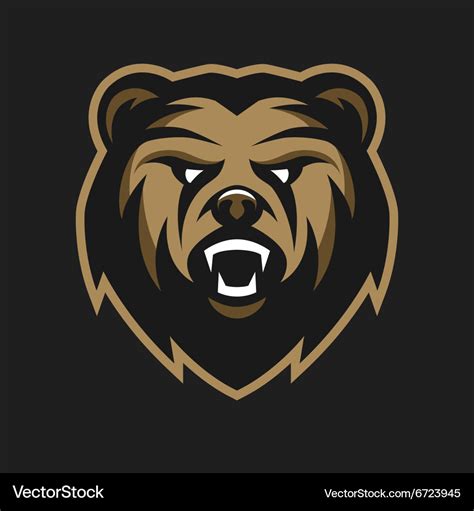 Angry bear logo symbol Royalty Free Vector Image