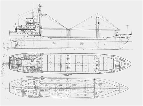 Сargo ship Mikhail Cheremnykh Blueprint - Download free blueprint for ...