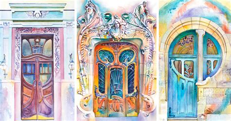 Ukrainian Artist Travels The World Painting Doors In Watercolor | Bored ...