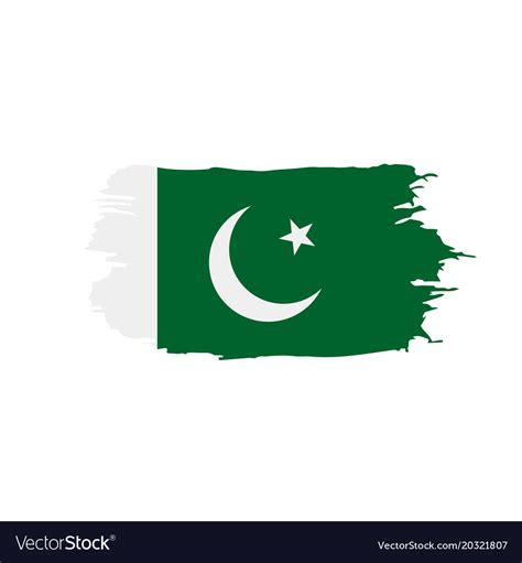 Pakistan flag Royalty Free Vector Image - VectorStock