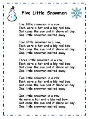 Pin by Amy Plyler on Preschool: Winter | Classroom songs, Preschool ...