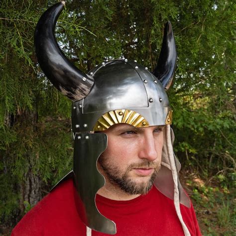 Medieval Nasal Helmet Battle Warrior Costume 18 Gauge Steel~ Viking ...