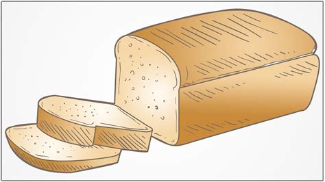 how to draw a bread step by step - YouTube