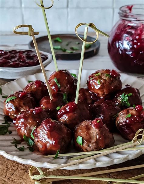 Glazed Swedish Meatballs Appetizer | The Lemon Apron